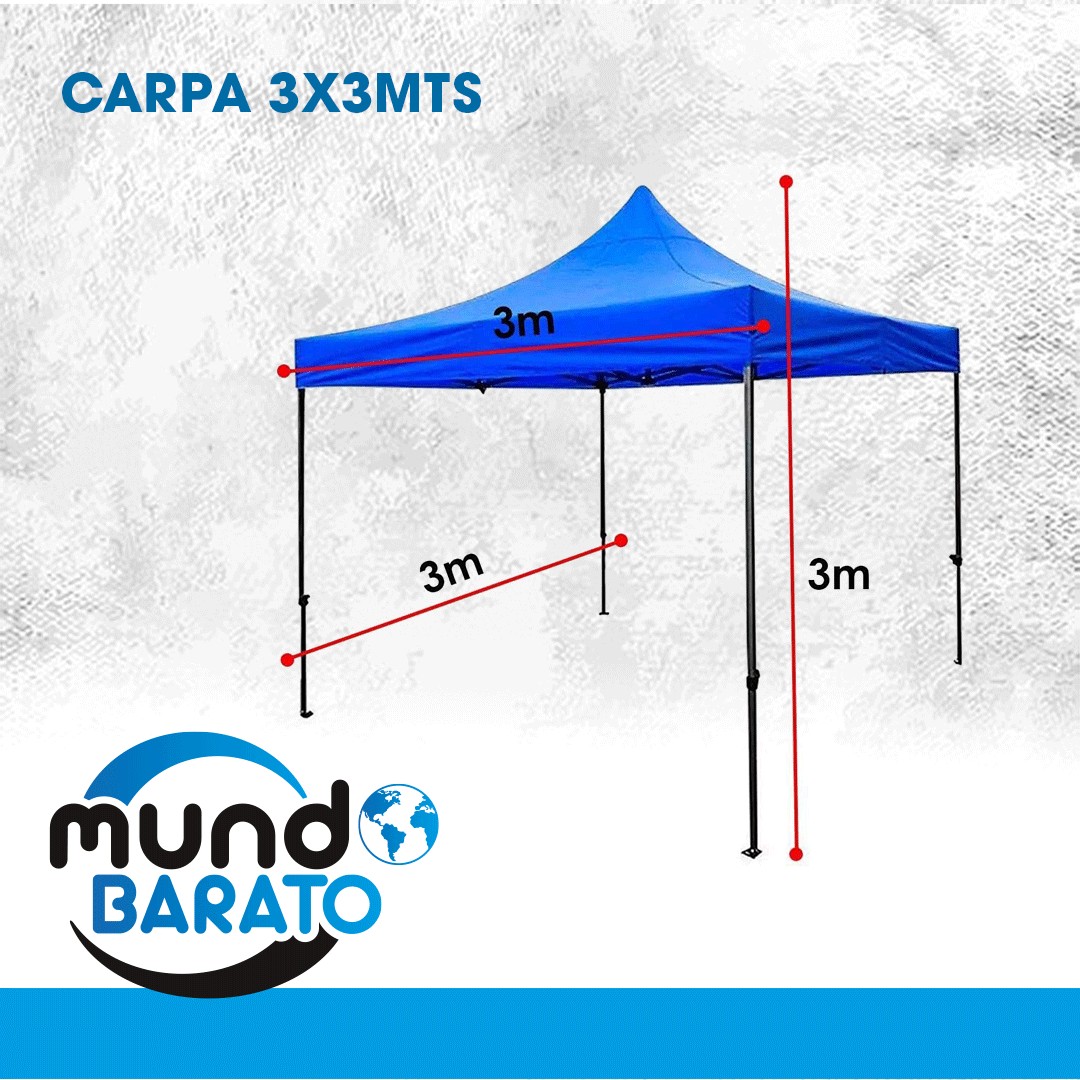 herramientas, jardines y exterior - Carpa 3x3 Toldo Plegable Impermeable Reforzado Tipo Araña 0