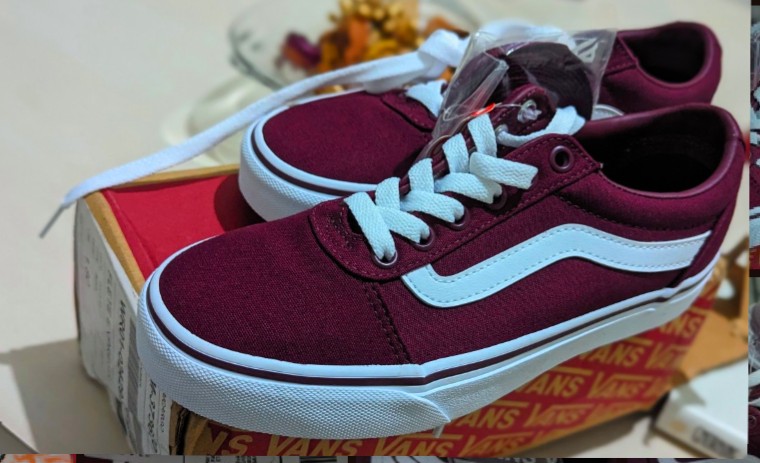 vans mujer color vino