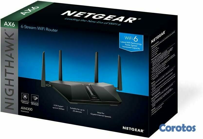 consolas y videojuegos - Netgear Nighthawk AX6 6-Stream AX4300 WiFi 6 Route 4