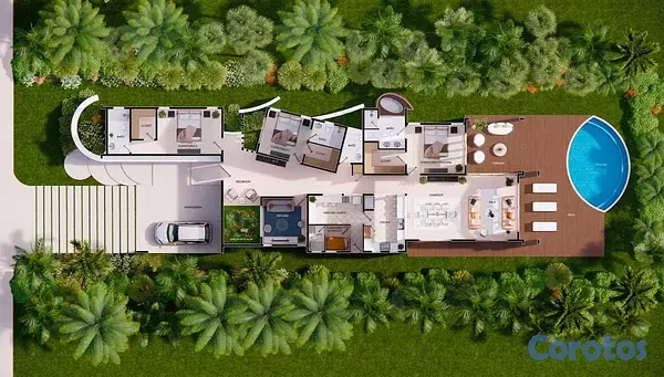 casas vacacionales y villas - La Romana - La Estancia Golf and Resort, Villa moderna de 3 Habitaciones 2