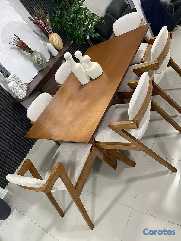 muebles y colchones - JUEGO DE COMEDOR 6 SILLAS  2