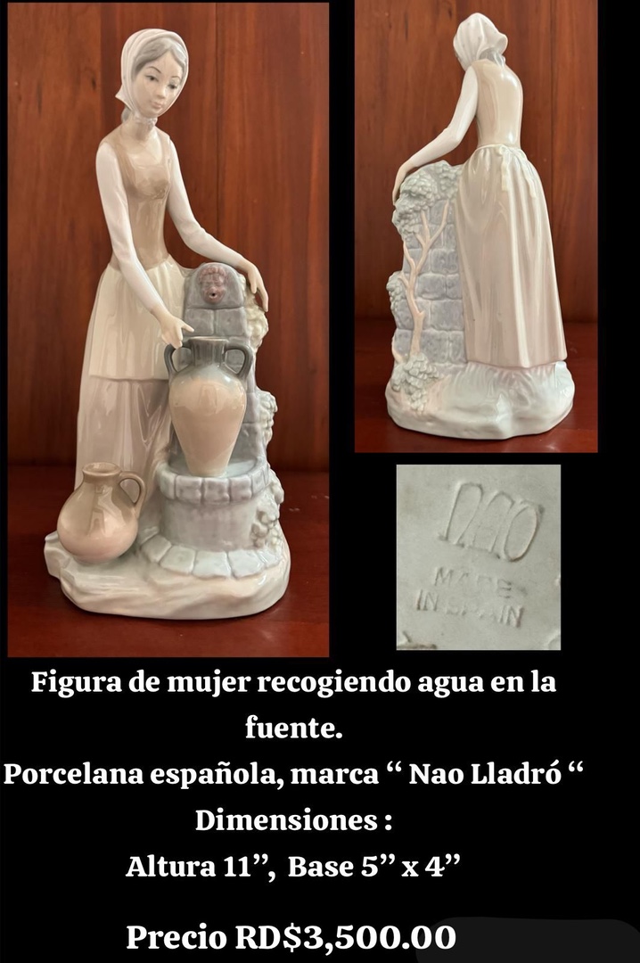 arte y antigüedades - Figura de mujer en porcelana española de ella marca Nao Lladró 3