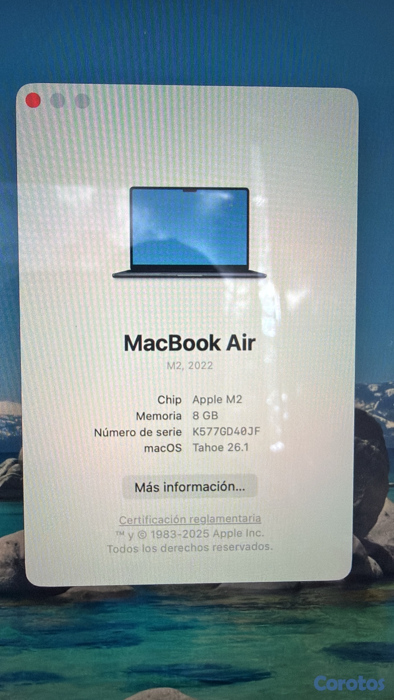 computadoras y laptops - Apple MacBook Air M2 2022.  2