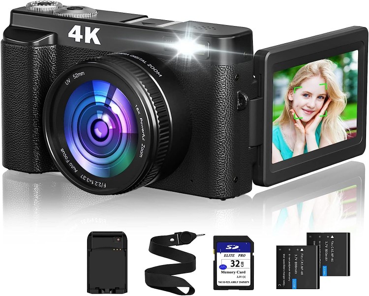 camaras y audio - Camara digital 4K para fotografia y video (enfoque automatico y antivibracion)