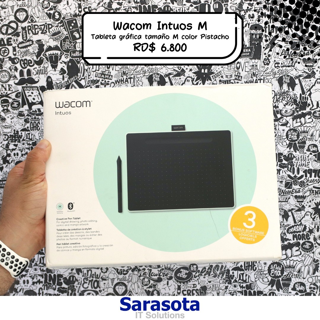 accesorios para electronica - Wacom Intuos M Pistacho (Somos Sarasota)