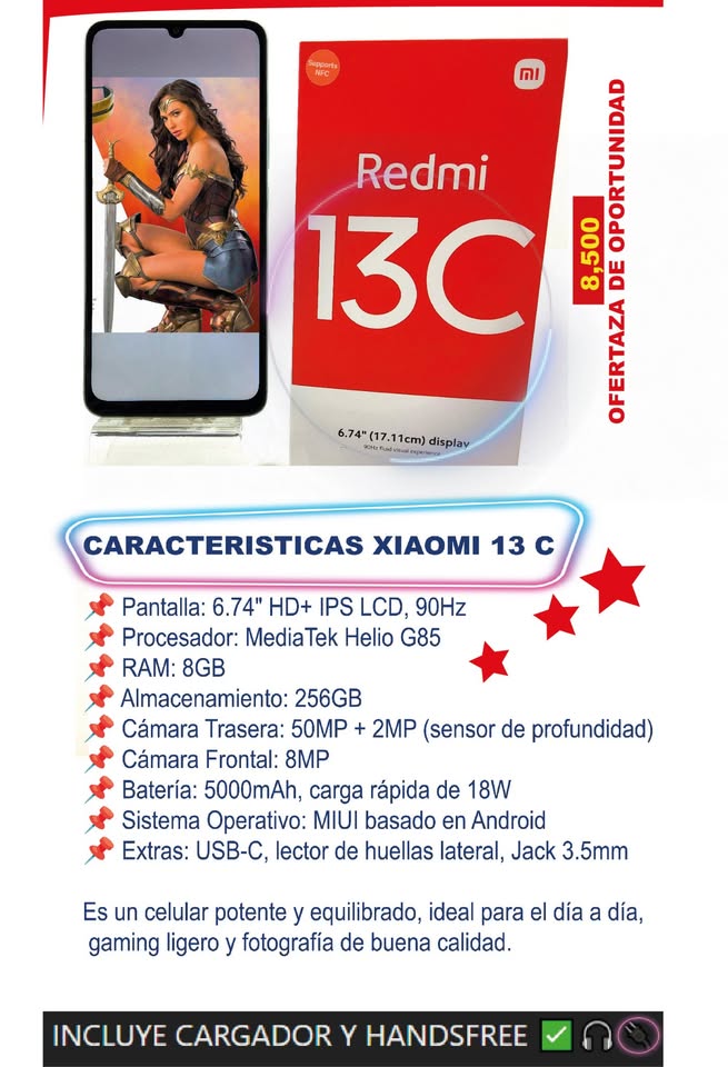 celulares y tabletas - 🔥CELULAR XIAOMI REDMI 13 de 256 DE ALMACENAMIENTO 😍😱😱😱😱😱😱😱😱 0