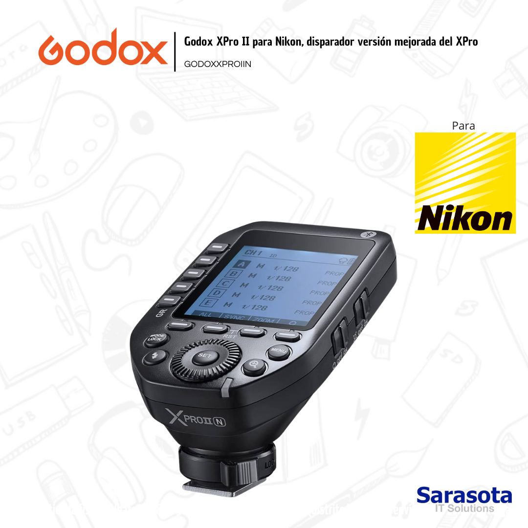 accesorios para electronica - Disparador Godox XPro II para Nikon Garantía 1 0