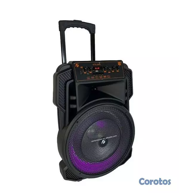otros electronicos - Bocina de 12 pulgada KTS-1640 RGB, incluye micrófono inalambrico 4