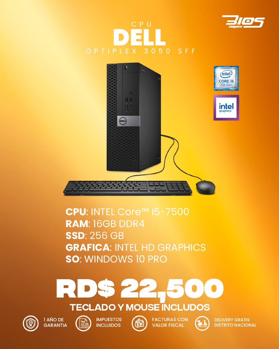 computadoras y laptops - CPU Dell OPTIPLEX 3050 SFF  0