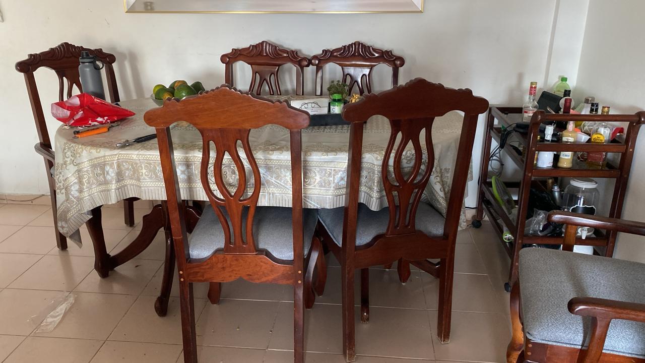 muebles y colchones - Juego de comedor de 6 sillas
