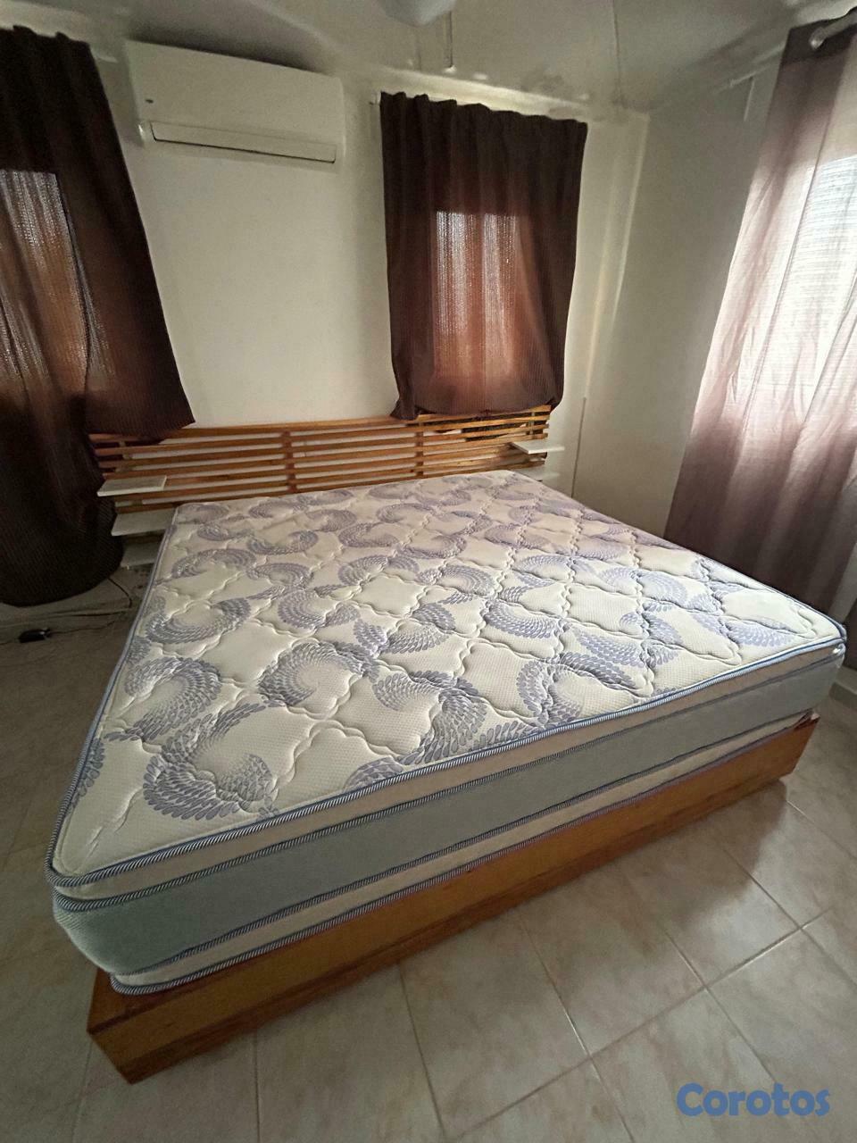 muebles y colchones - COLCHÓN PILLOW TOP CON BASE DE CAMA SIZE KING 2