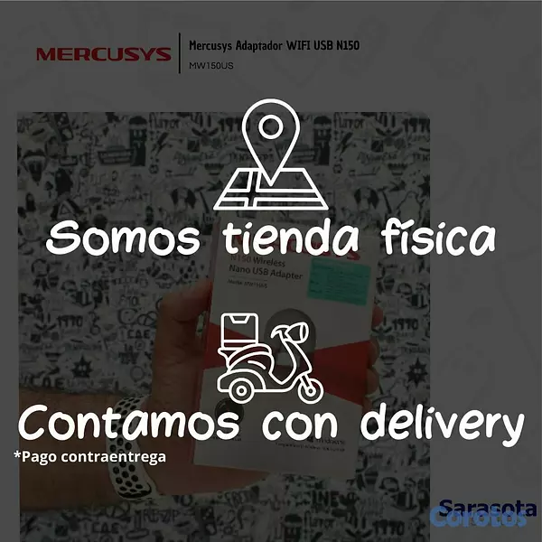 accesorios para electronica - Mercusys Adaptador Wifi USB MW150US 4