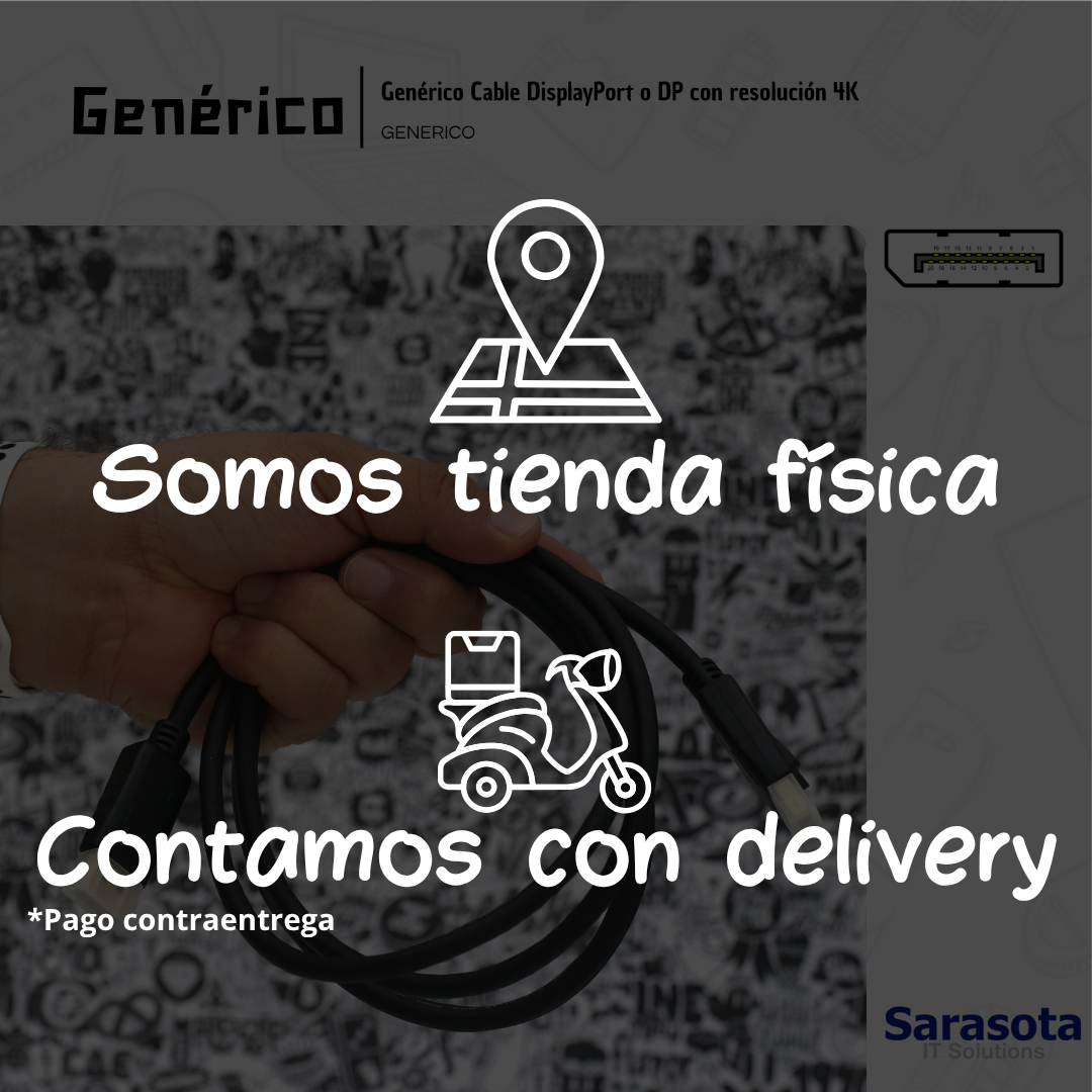 accesorios para electronica - Genérico Cable DisplayPort o DP con resolución 4K 2