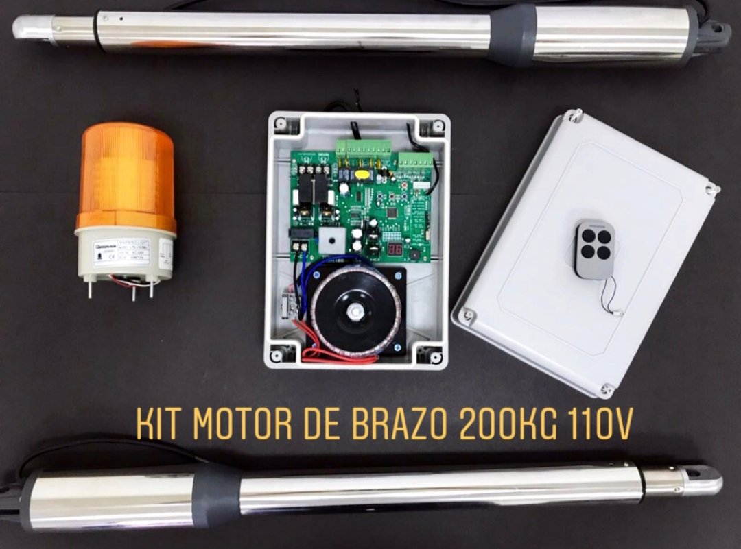 herramientas, jardines y exterior - KIT MOTOR DE BRAZO O PUERTA BATIENTE 200KG 110V
