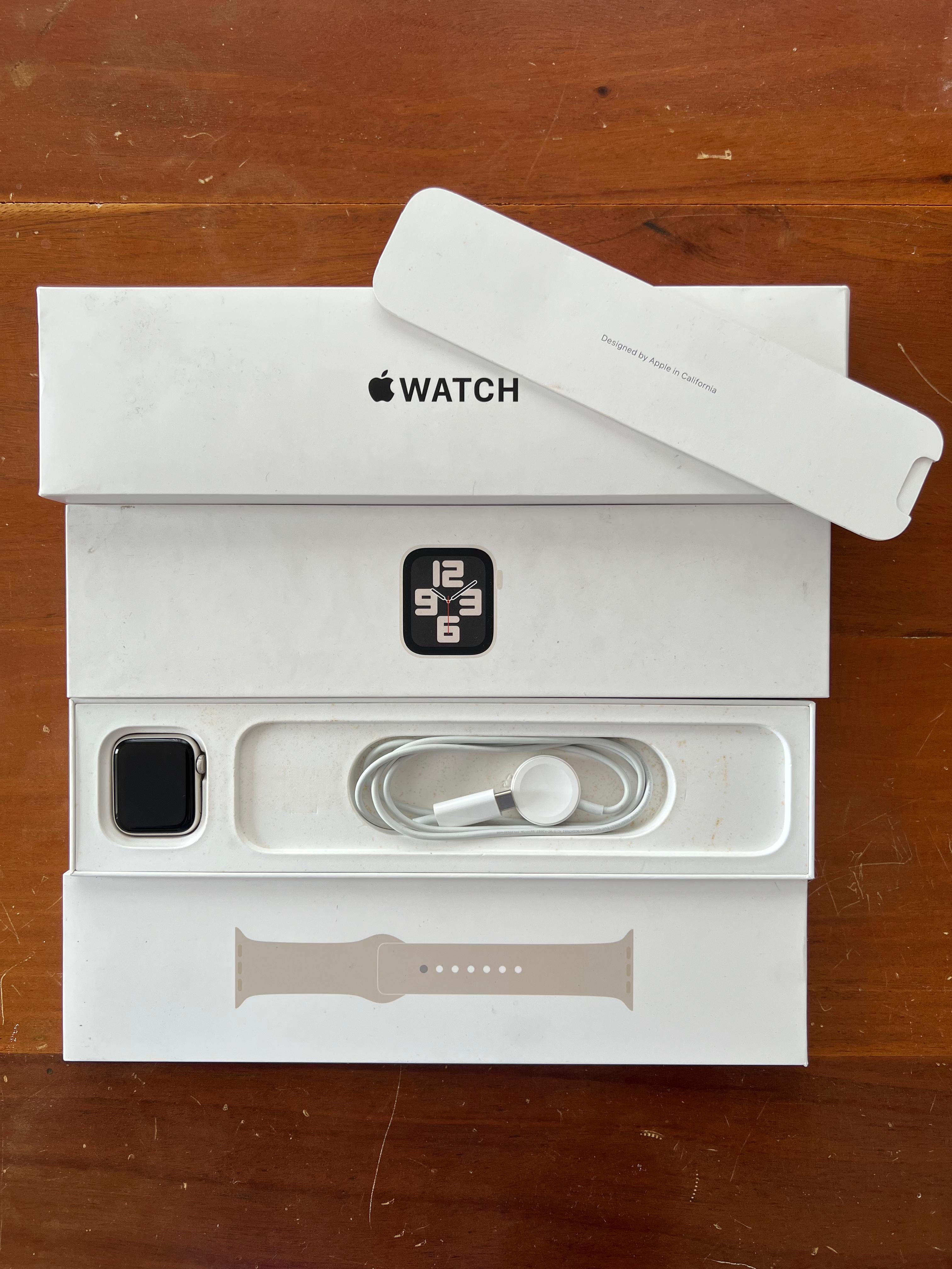 accesorios para electronica - Apple Watch SE 2 GEN Starlight Open Box Como Nuevo 0