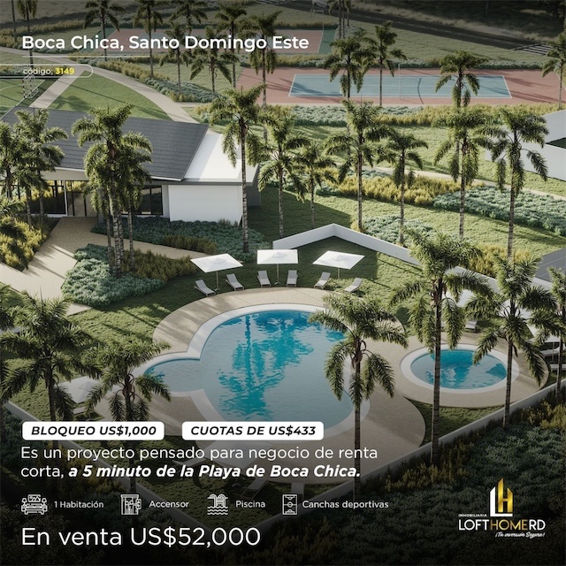 apartamentos - Venta de apartamentos en boca chica cerca de la playa 2