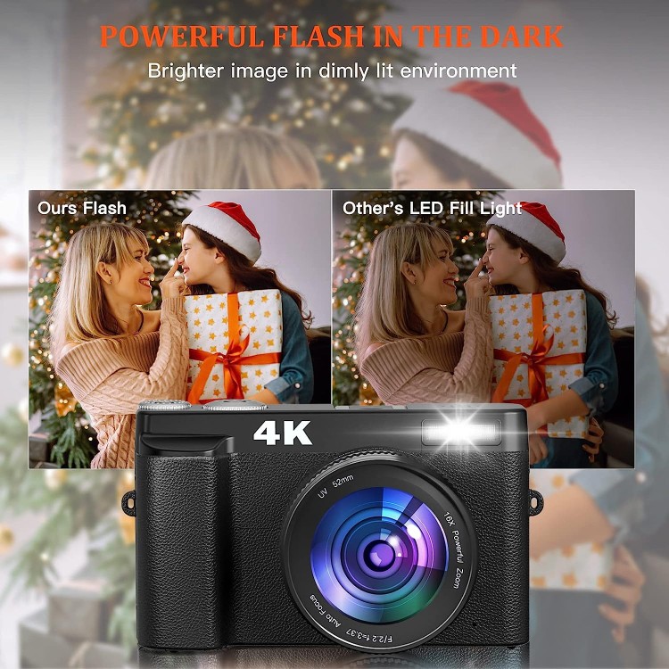 camaras y audio - Camara digital 4K para fotografia y video (enfoque automatico y antivibracion) 1
