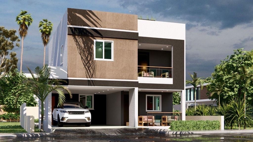 casas - venta de casa con patio grande en la autopista de san isidro Santo Domingo este  6