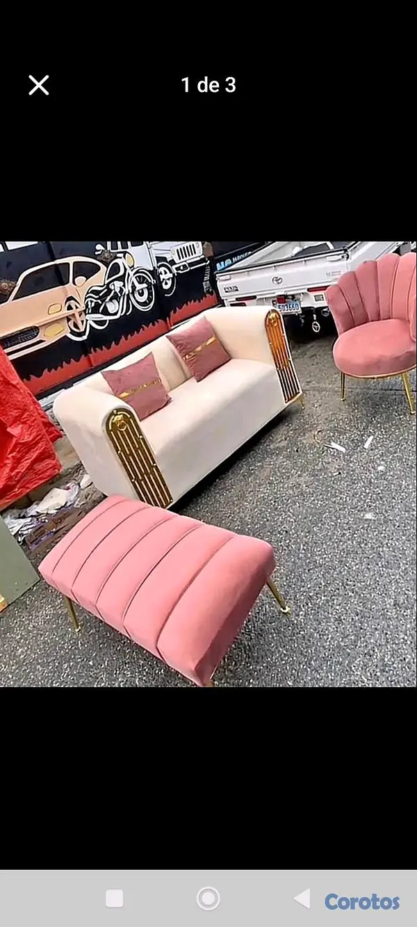 muebles y colchones - juego de muebles curvo moderno 15