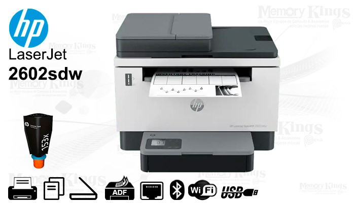 impresoras y scanners - MULTIFUNCIONAL HP LASERJET TANK MFP 2602SDW -  PRINTER - B/W - LASER, ADF - DUPL