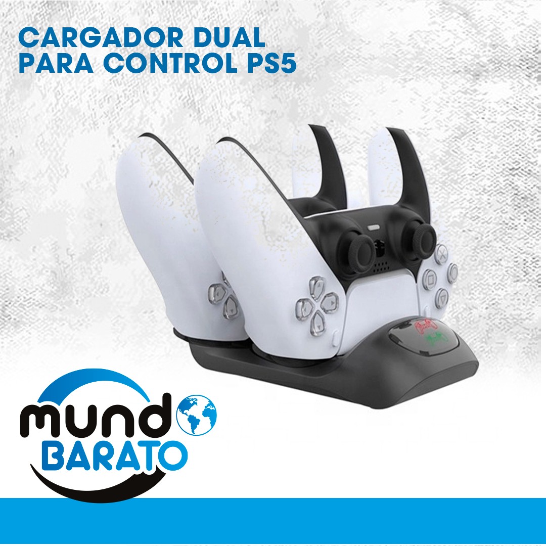 consolas y videojuegos - Cargador doble de controles Playstation p5 Cargar 2 controles al mismo tiempo 0