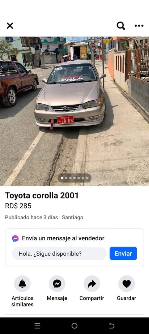 carros - Se vende carro Toyota corolla 2001, en muy buenas condiciones. 1
