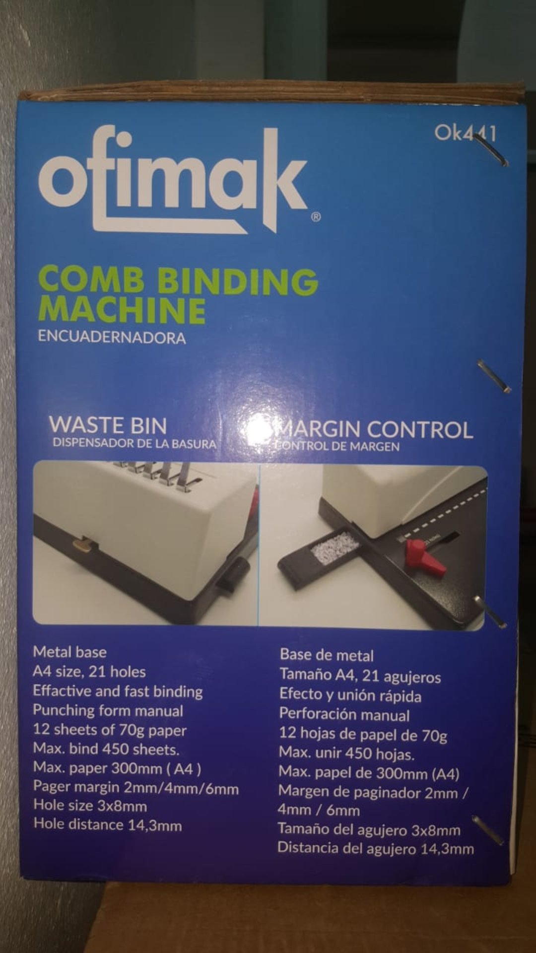 impresoras y scanners - ENCUADERNADORA ESPIRAL TRADICIONAL CUADRADO 12 HOLAS A LA VEZ 5