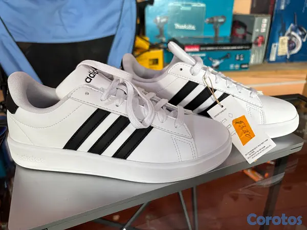 herramientas, jardines y exterior - Tenis Adidas blanco y negro 3