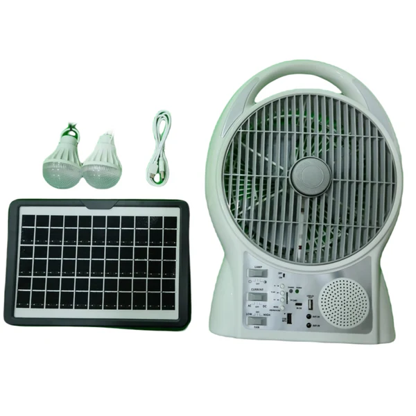 aires acondicionados y abanicos - Abanico con panel solar recargable pequeño