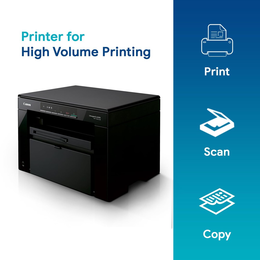 impresoras y scanners - impresora,copiadora,escaner canon mf3010 blanco y negro  0