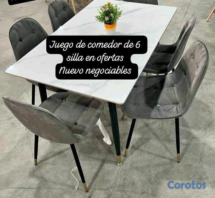 muebles y colchones - ventas de juego de comerdor de 6 silla 