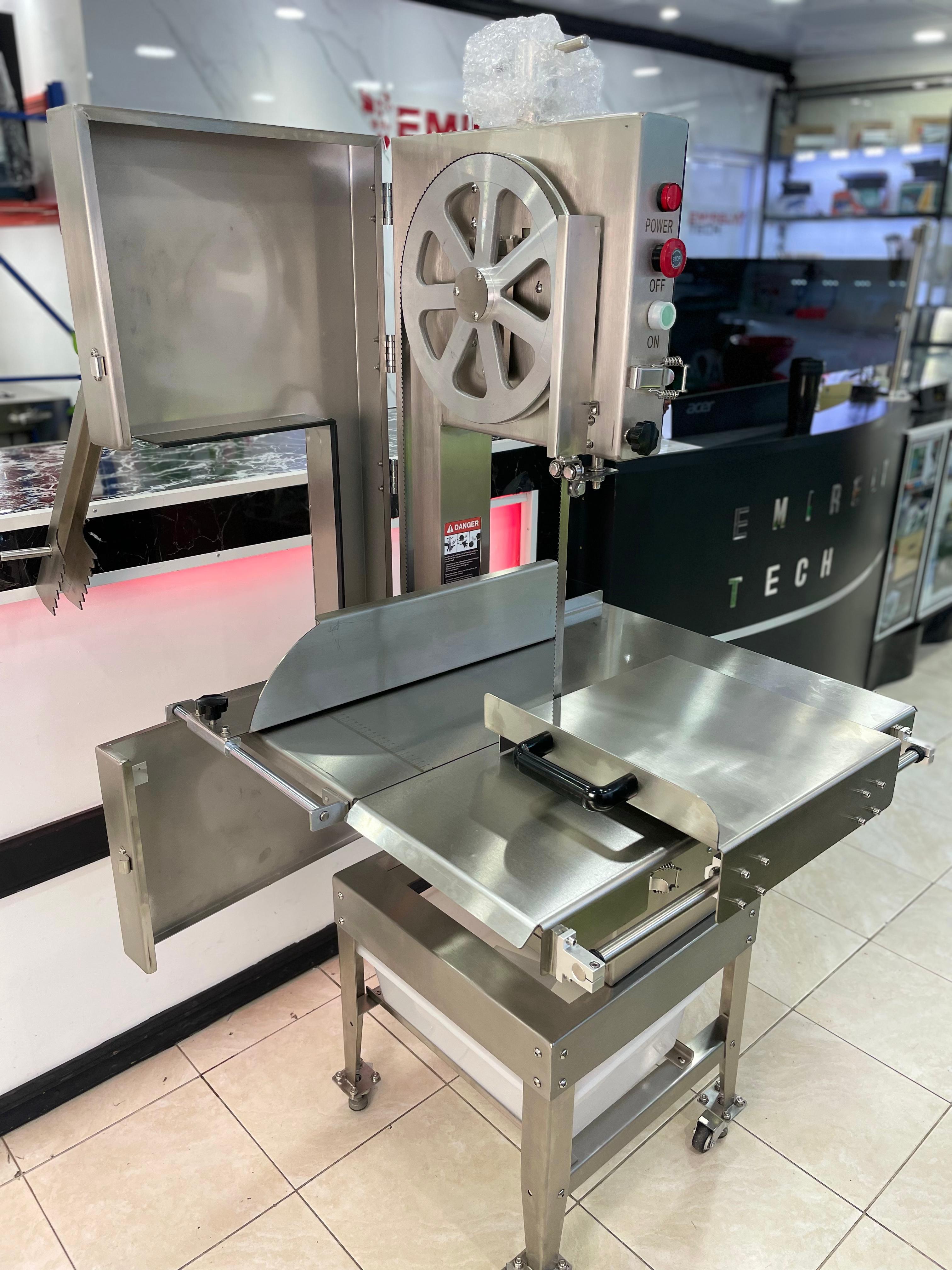 equipos profesionales - Sierra sinfin cortadora de carne hueso industrial 9