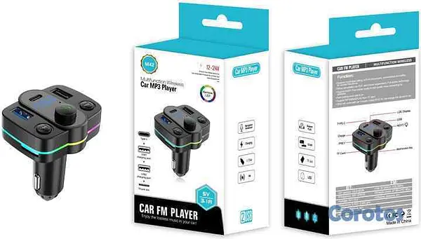 otros electronicos - Transmisor FM  Bluetooth para radio de carro más c 2