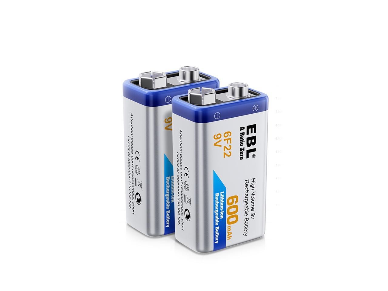 otros electronicos - Cargador de Batería Recargable EBL AA AAA & 9v Baterias Incluidas  