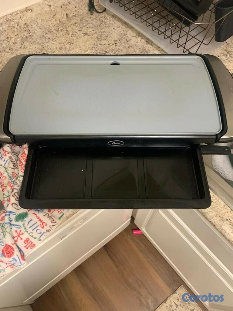 electrodomesticos - PLANCHA ELECTRICA ANTIADERENTE PARA DESAYUNO PARA  Y COCINAR CARNES  4