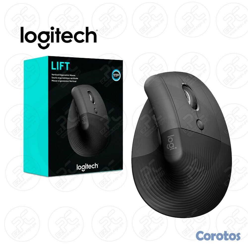 computadoras y laptops - MOUSE LOGITECH LIFT VERTICAL ERGONOMICO INALAMBRICO (WIRELESS) COLOR NEGRO 1