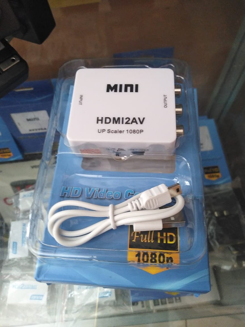 accesorios para electronica - CONVERTIDOR DE HDMI A RCA-AV SONIDO & VIDEO CONECTA EQUIPOS HDM PARA RCA AV 1