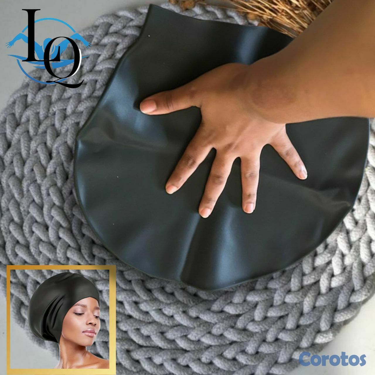 Artículos Deportivos - Gorro de natación para cabello largo  6