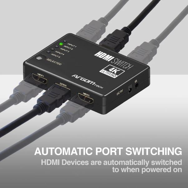 otros electronicos - Switch y Splitter HDMI de 5 puertos 2 funcion en 1 ARGOM ARG-AV-5125 2