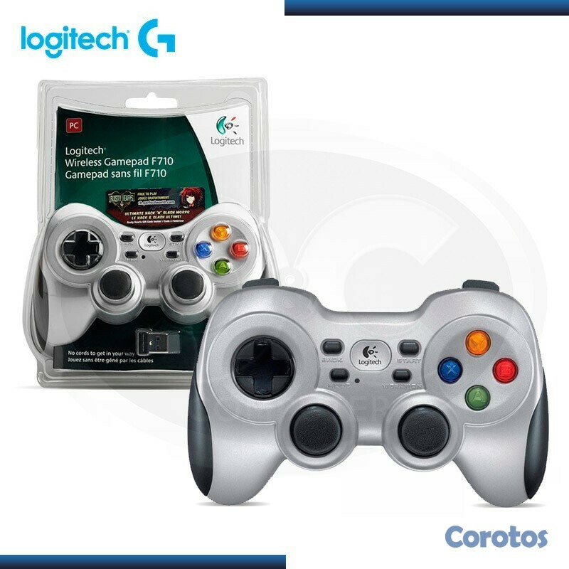 computadoras y laptops - GAMEPAD LOGITECH F710 2.4 GHZ WIRELESS, VIBRATION ON/OFF BUTTON, 