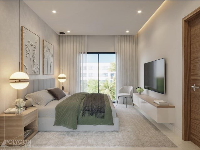 apartamentos - Proyecto en venta Punta Cana #24-856 un dormitorio, un baño, un puesto, áreas S
 2