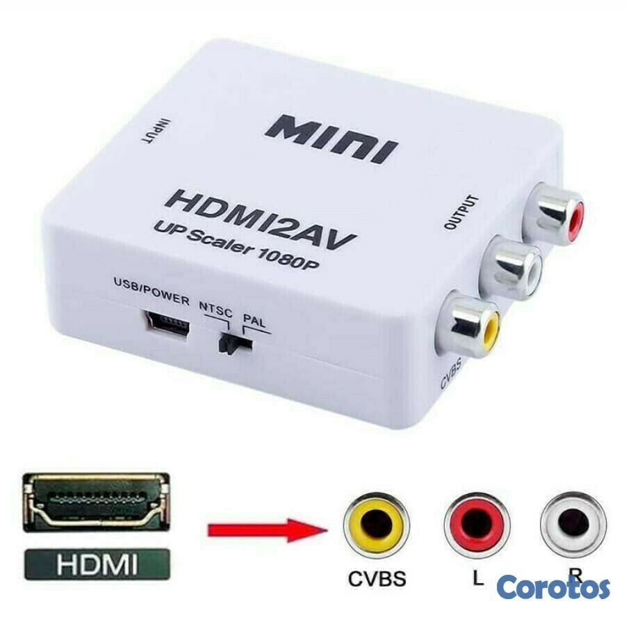 accesorios para electronica - Adaptador de HDMI a AV 2