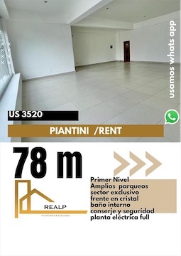 oficinas y locales comerciales - Local Piantini 78 m