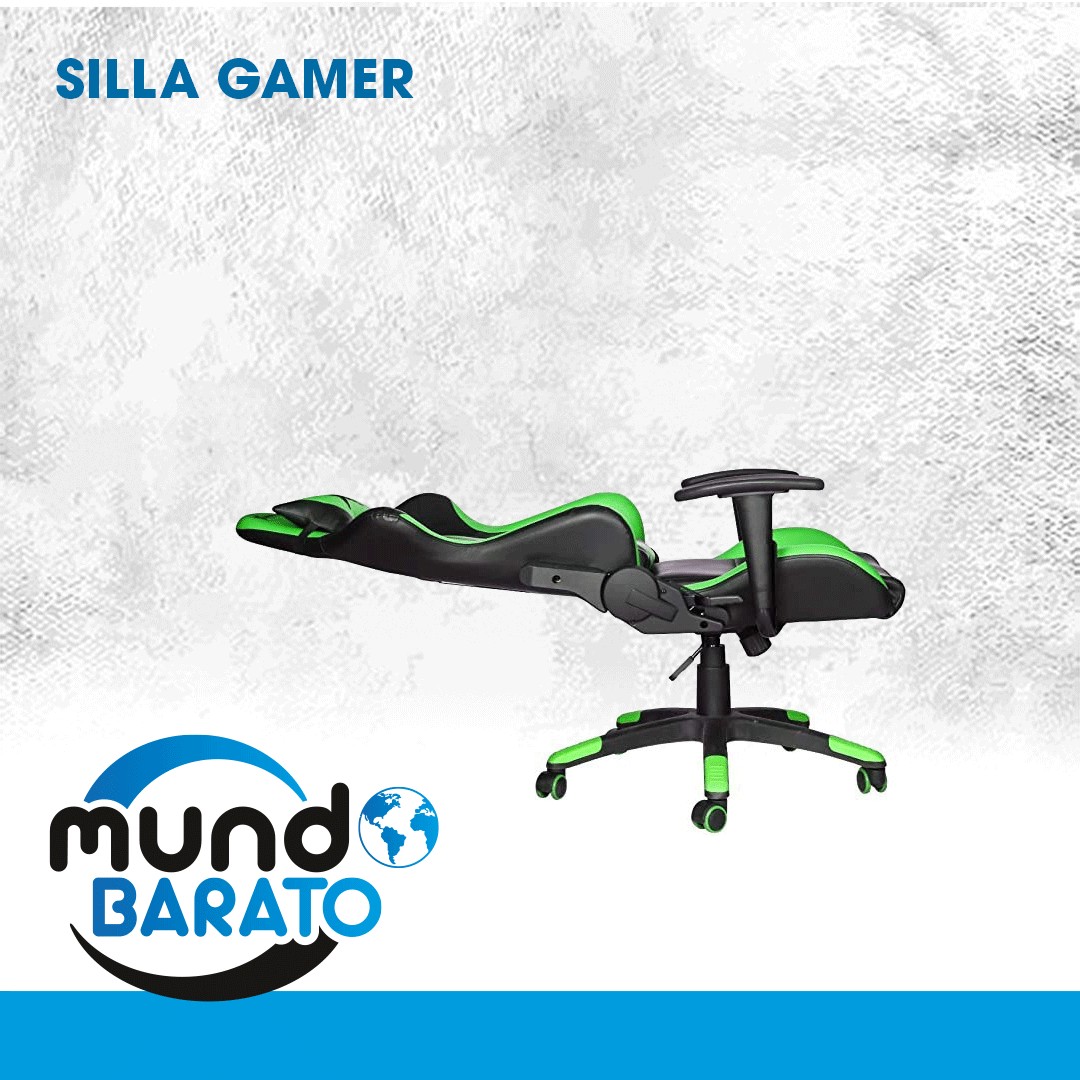 consolas y videojuegos - Silla gamer soporte lumbar Reclinable con ruedas. Gaming oficina computadora 1