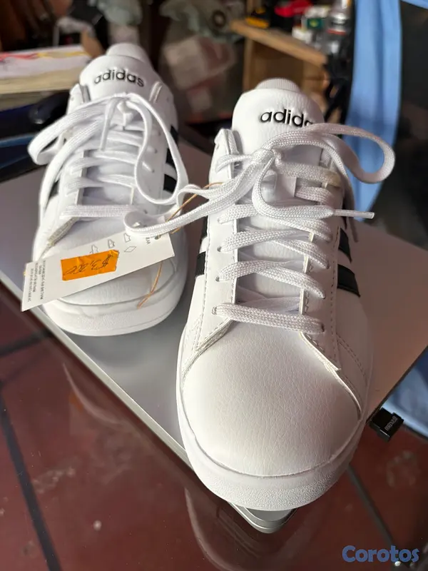 herramientas, jardines y exterior - Tenis Adidas blanco y negro 2
