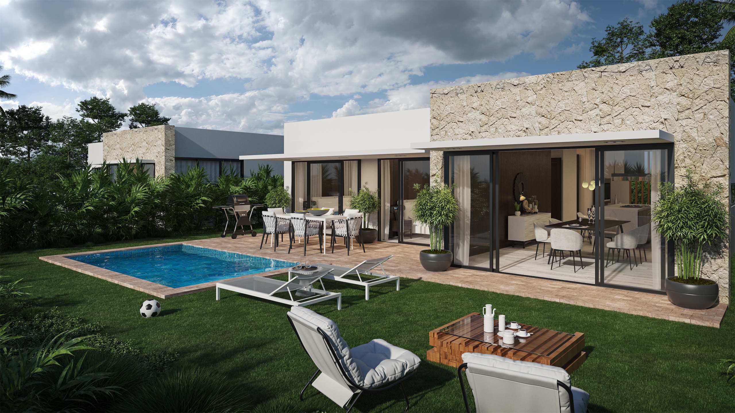 casas vacacionales y villas - Venta de Villa en punta cana con piscina a precio de oferta reserva con 1000 usd 6