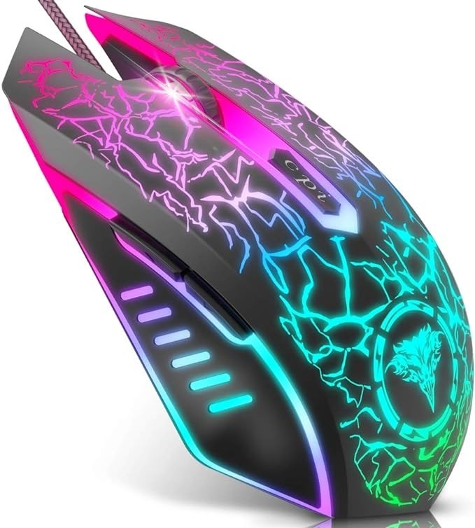 otros electronicos - Mouse Gaming CM-50 RGB USB Luz Led Multicolor 4