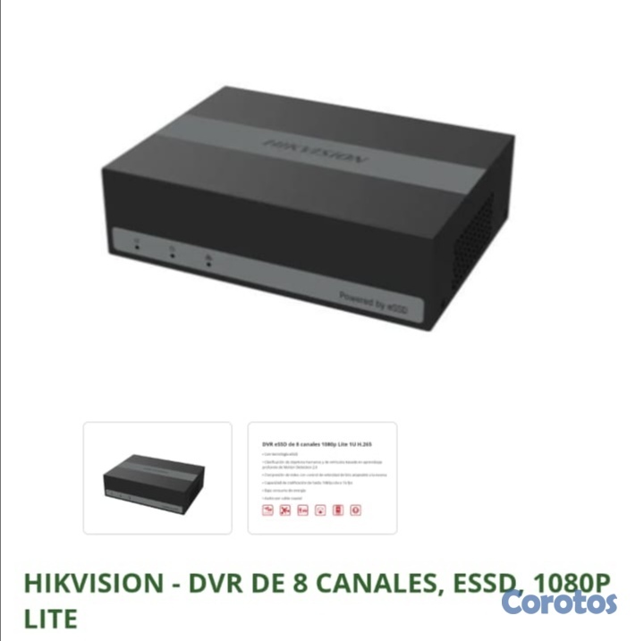 otros electronicos - DVR 8 canales hikvision  4