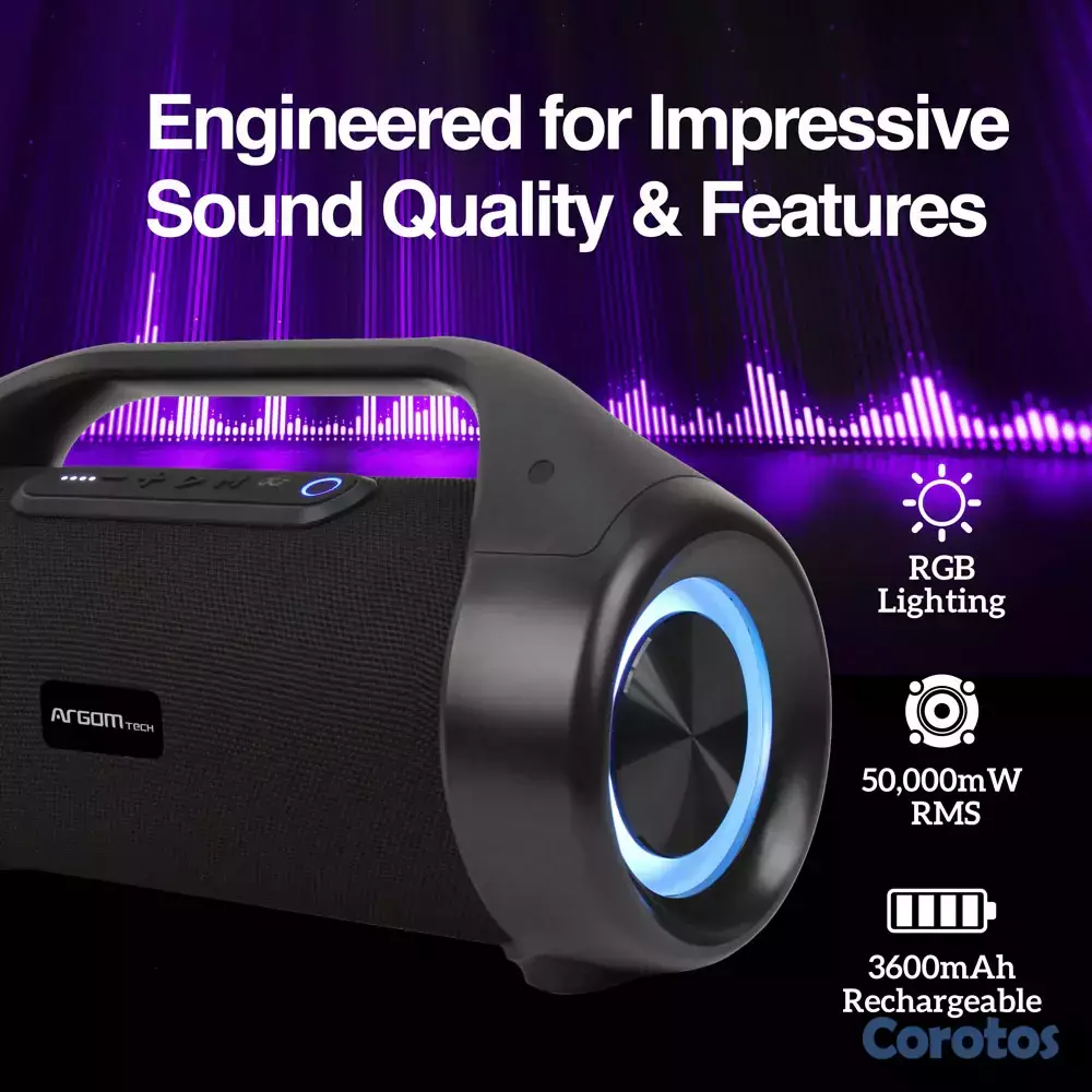 computadoras y laptops - BOCINA ARGOM RADYON+ BEATS PREMIUM WIRELESS BT SPE 3