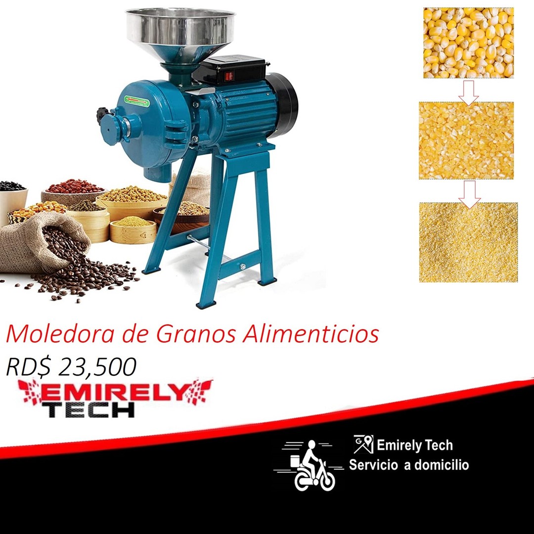 Molino moledora de granos alimenticios cereales harina trituradora electrica